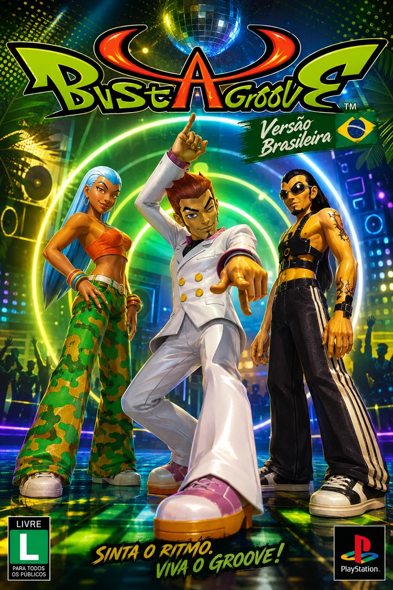 Capa de Bust a Groove 1 — Versão Brasileira