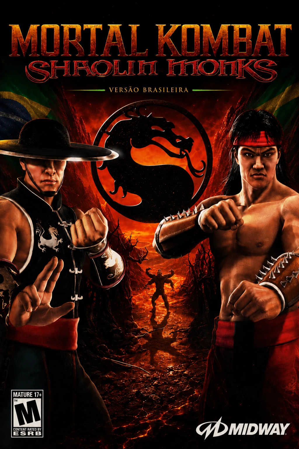 Capa de Mortal Kombat: Shaolin Monks — Versão Brasileira